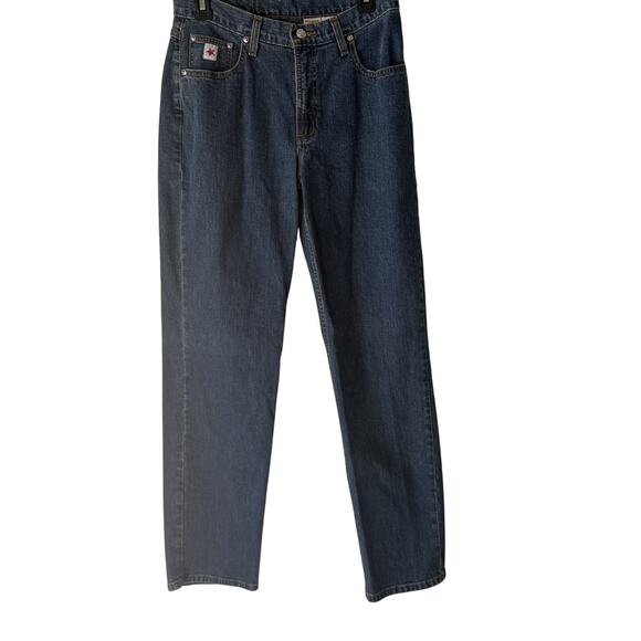 Rockies Jeans Womens 9-R Blue Relaxed Fit Straight Leg Denim Stretch Western - Picture 2 of 10